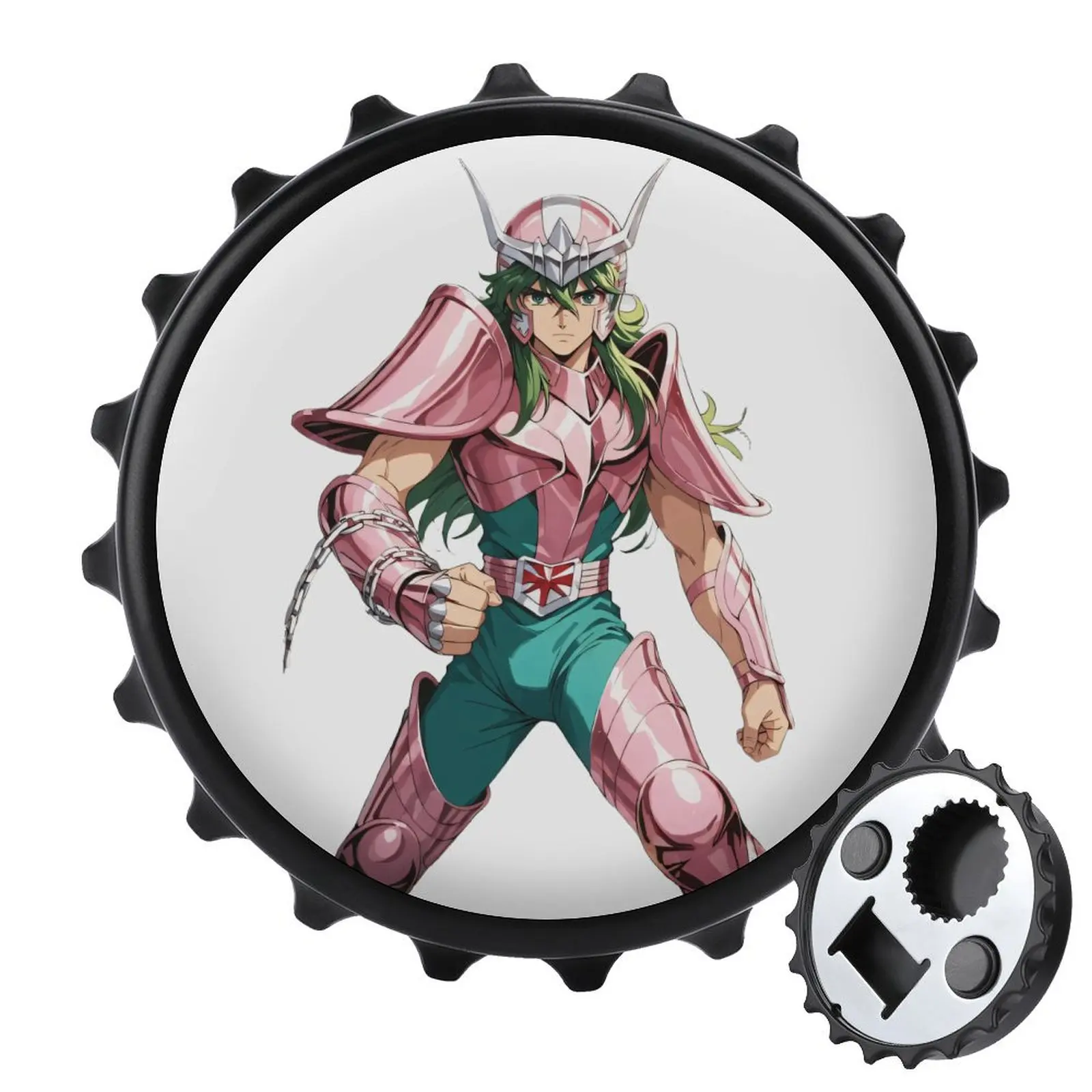 

Refrigerator Magnet Bottle Opener Magnetic Attraction Alloy Material Saint Seiya Knights of The Zodiac Goods Andromeda Shun