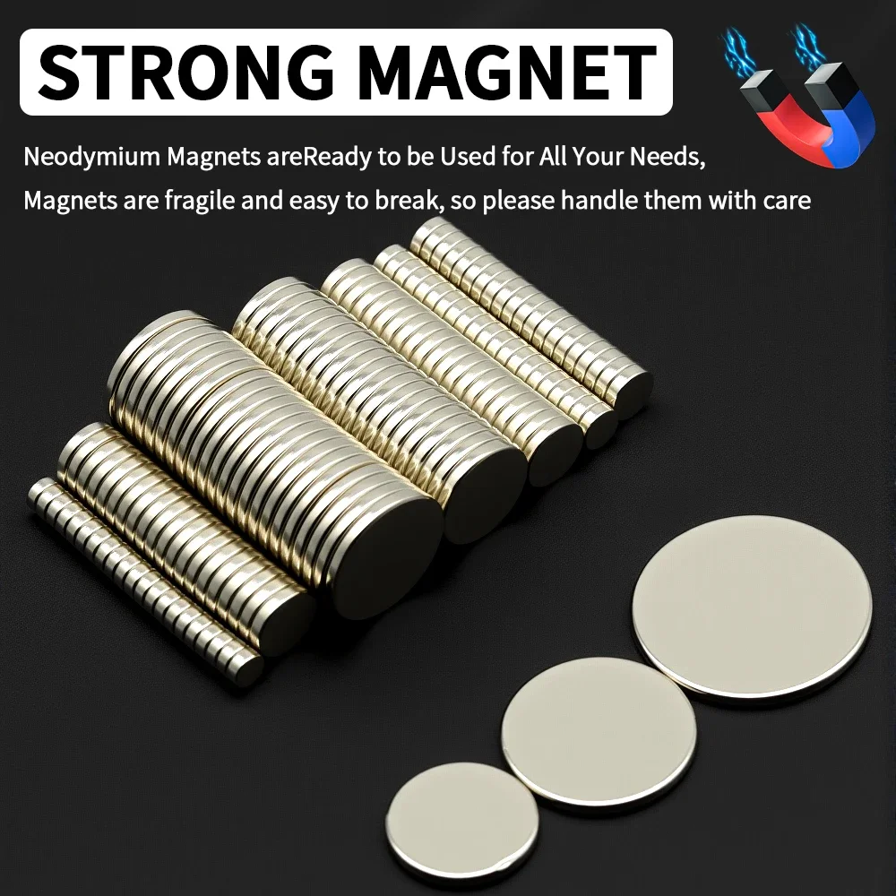 Round Super Strong Magnet Powerful Neodymium Magnets N35 NdfeB Permanent Magnetic imanes Refrigerator Magnet 4x2 10x2 20x2 25x2