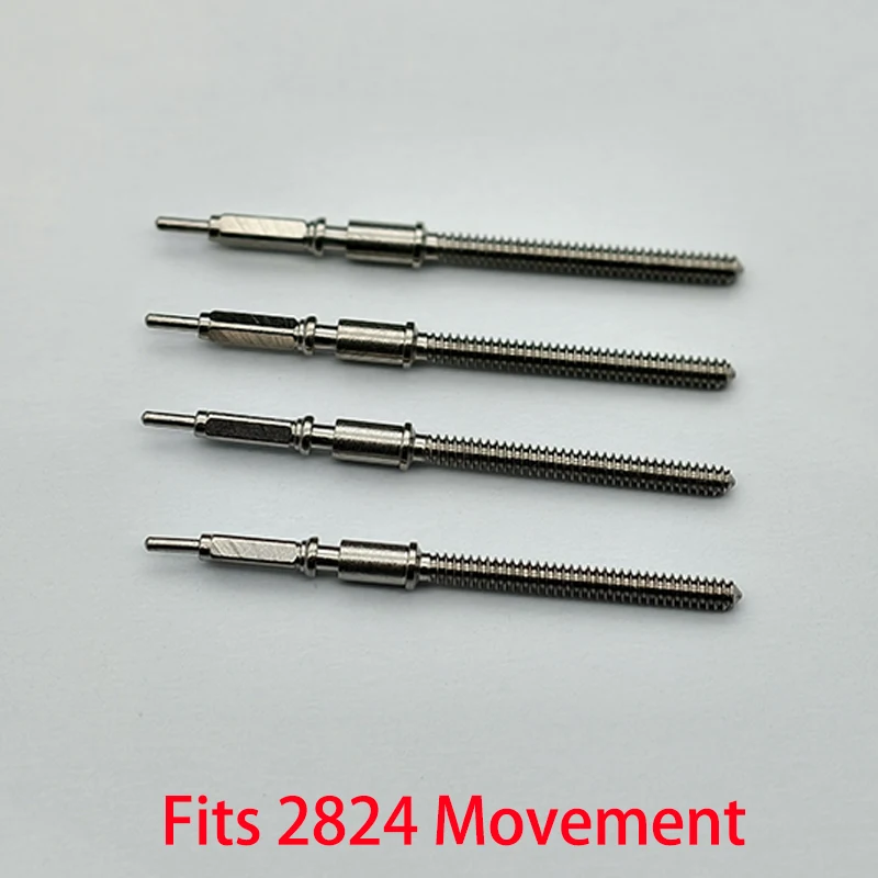 

2PCS/4PCS 2824 Stainless Steel Crown Movement Crown Stem Fits For 2824 Automatic Mechanical Movement Stem Repair Parts
