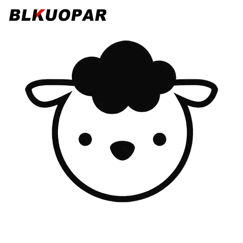 

BLKUOPAR Cute Sheep Car Stickers Vinyl Material Decal Motorcycle Waterproof Scratch-Proof Refrigerator Sunscreen Custom Printing