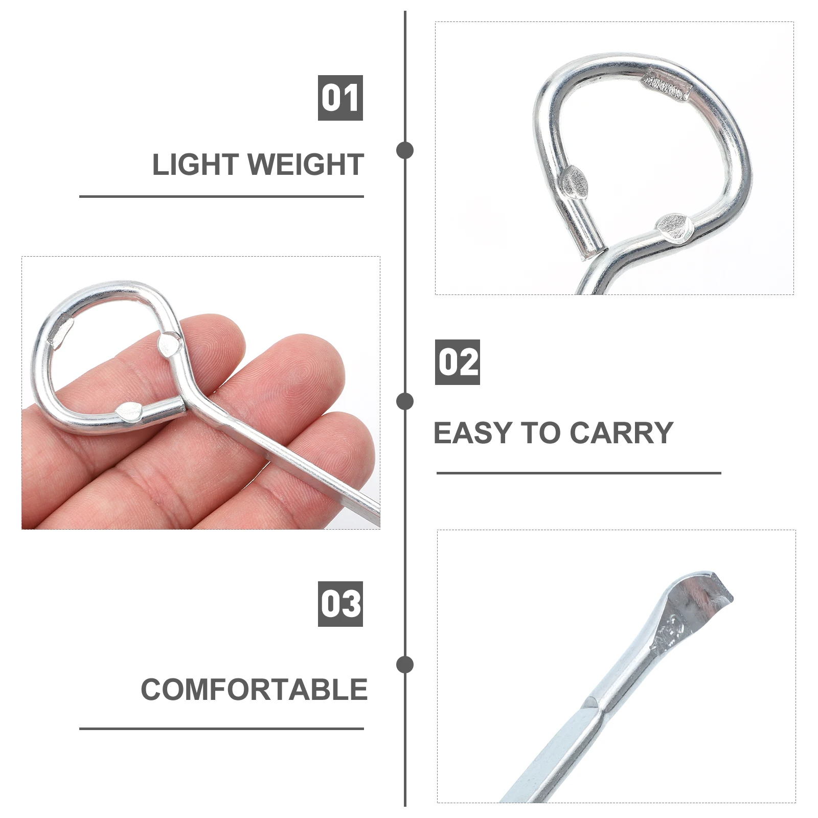 

2pcs Can Opener Industrial Paint Bucket Tool Manual Hand Held Metal Lid Opener Pail Remover Durable Easy Carry