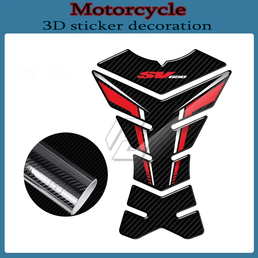 

3D карбоновая защитная наклейка на бак мотоцикла для Suzuki SV650 SV650S SV650X, наклейка на крышку топливного бака