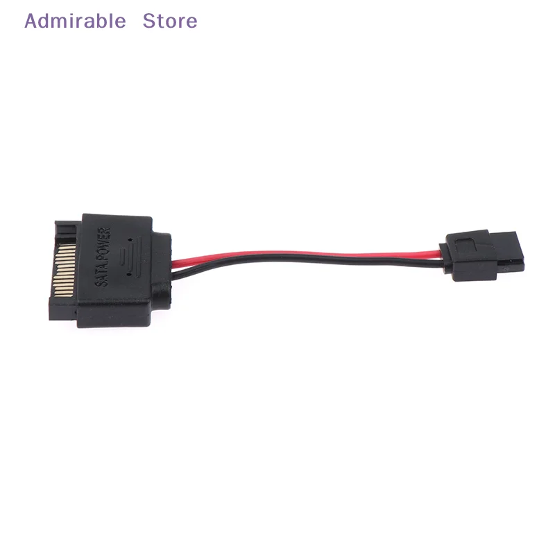[W]1Pc SATA 15-Pin Male To SATA 6-Pin Female Slimline Power Adapter Cable 20awg Laptop Optical Drive Cable