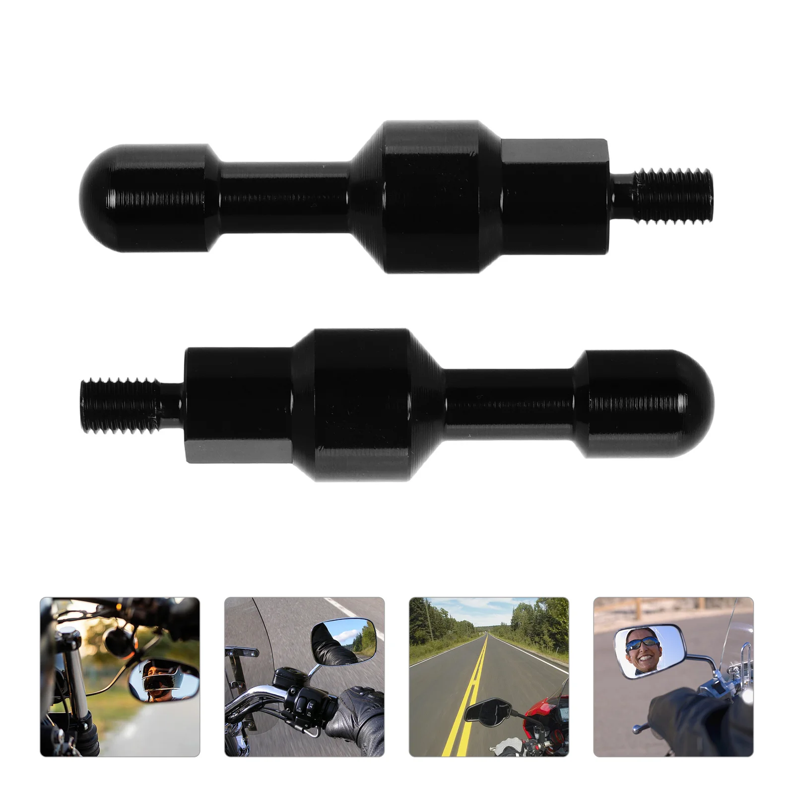 

1Pair Motorcycle Rear View Mirror Extender Aluminum Alloy Screw Plug Universal Mount Riser Adapter for Electric Bikes Side