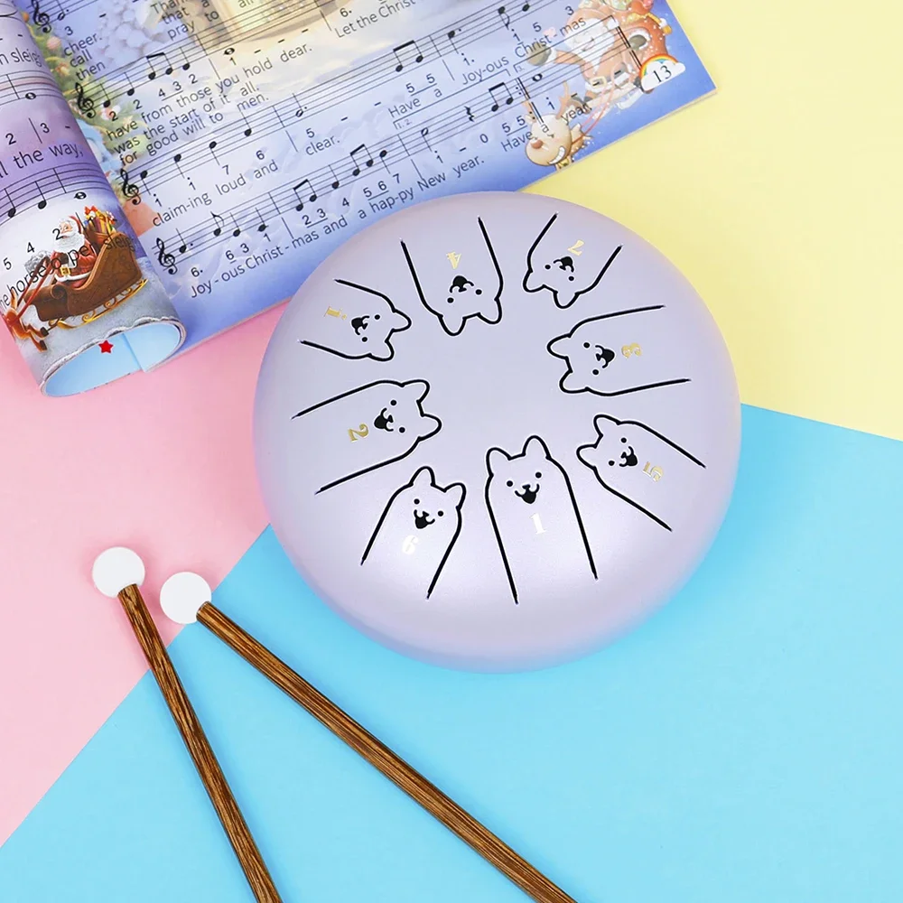SLADE 5.5 بوصة الصلب اللسان طبل 8 لهجة Handpan طبل قرع أداة اليوغا التأمل علامات زودياك هدية عيد ميلاد