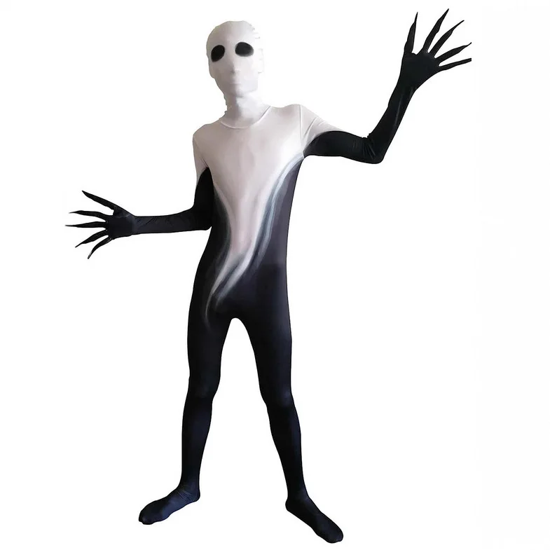 Halloween Phantom Zalgo Costume Adulti, Costume Skinwalker Spaventoso Morph Abiti Adulti, Abito Pelle Zalgo, Costume da Demone Ombra Adulto