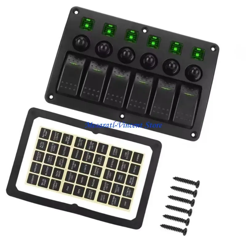 

A70F 6-клавишные кулисные переключатели, панель 12 В, 24 В, тумблеры со световым индикатором