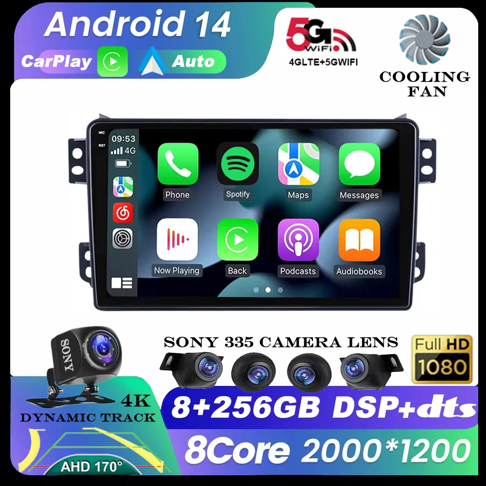 

Android 14 Car Auto Radio For Opel Agila Suzuki Splash Ritz Multimedia Player Head Unit Carplay WIFI RDS QLED 360 Camera BT GPS