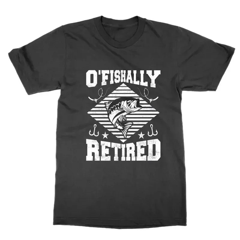 O Fish Ally Retired T Shirt Funny Staver Fishing Dad Pension Gift