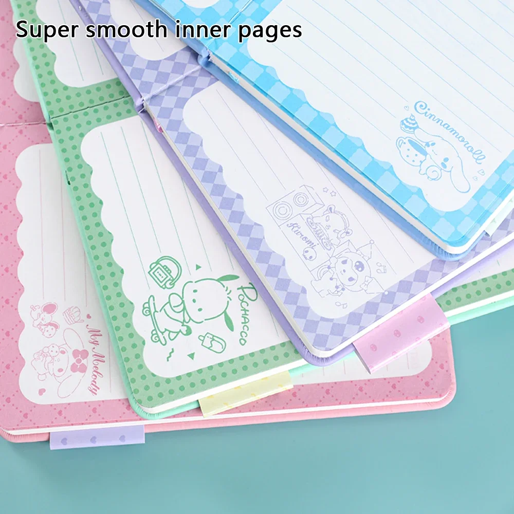 Imagem -04 - Sanrio Notebook Cinnamoroll Kuromi Japonês Notepad Diariamente Agenda Semanal Papelaria Kawaii Abastecimento Escolar