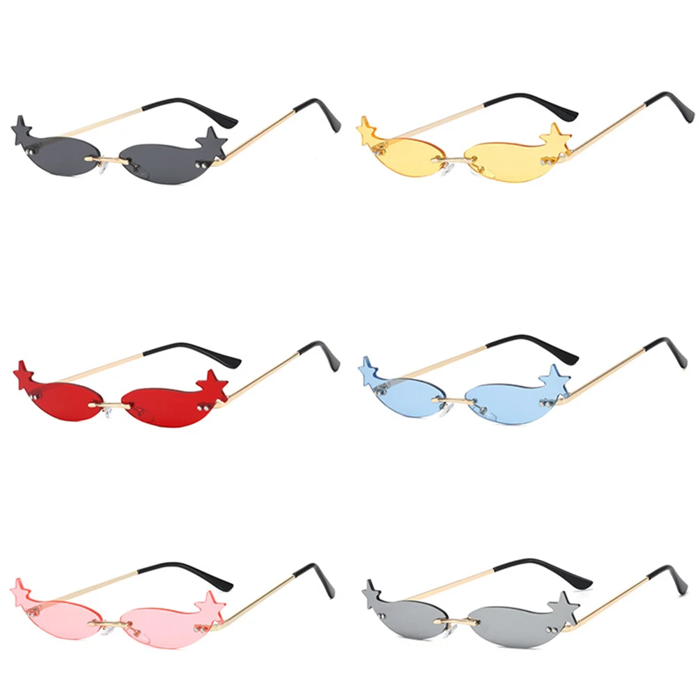 

Retro Pentacle Sunglasses Creative Funny Glasses For Party Photo Props Costume Decorative Eyewear Halloween Christmas Cosplay