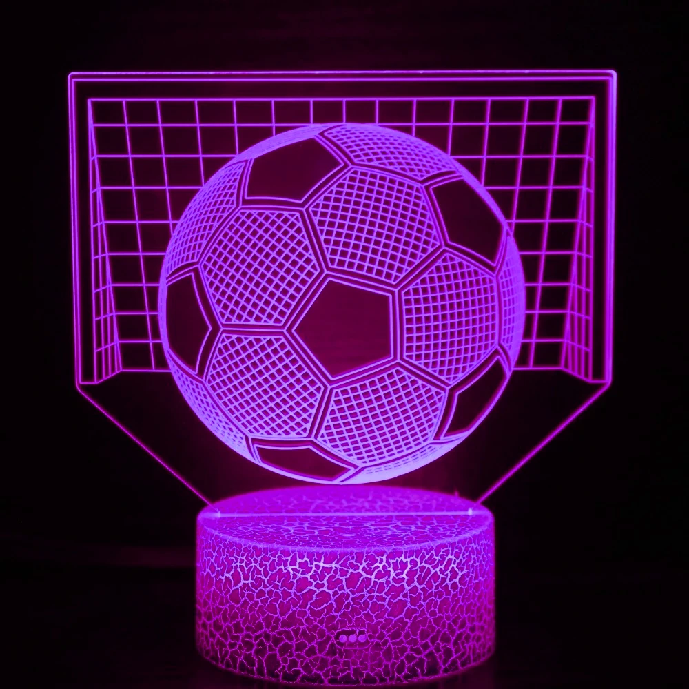 

Nighdn 3D Illusion Soccer LED Night Light for Kids Room Touch Table Lamp 7 Changing Colors Decor Creative Gift for Boys Girls