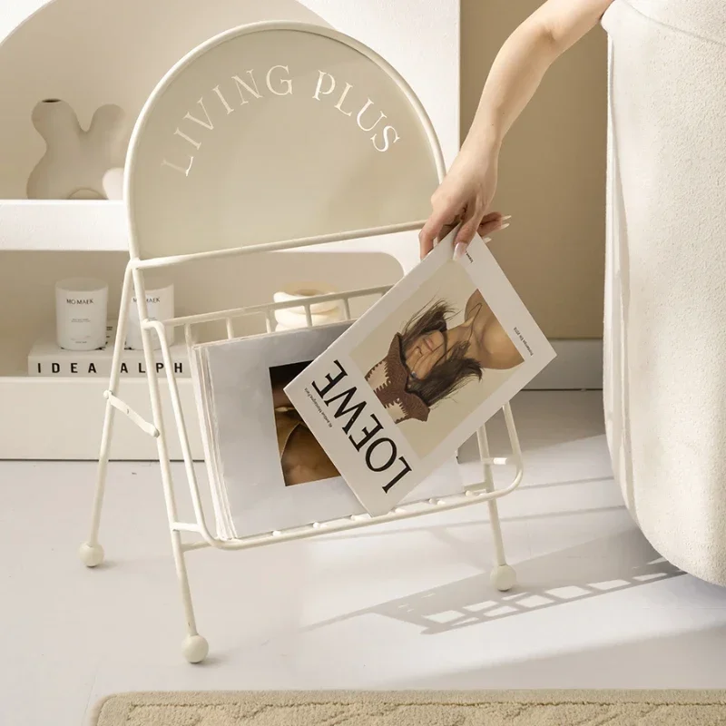 

Iron Art Magazine Rack Floor To Ceiling Bookshelf Creative Book And Newspaper Display Shelf Innovative Living Room Decoration