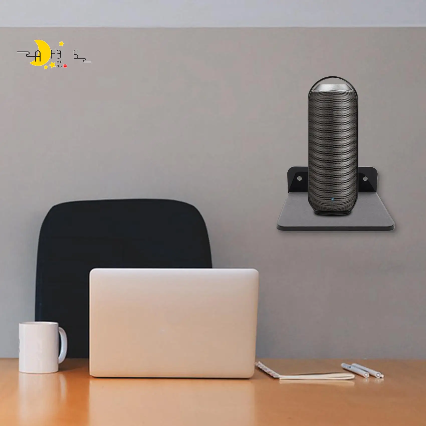 

AF95-Wall Shelf Speaker Stand, Small Wall Shelf Speaker Mount For Bluetooth Speaker, Cell Phones, Toy Display Shelf