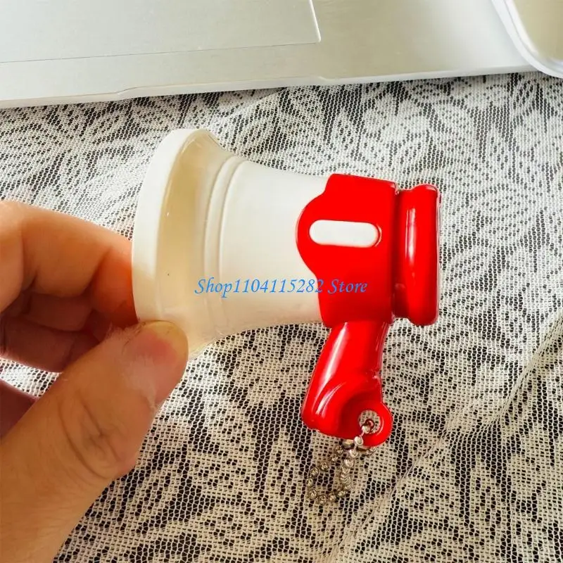 

Novelty Sound Recording Holder Red Mini Keychain Plastic for Key Backpacks