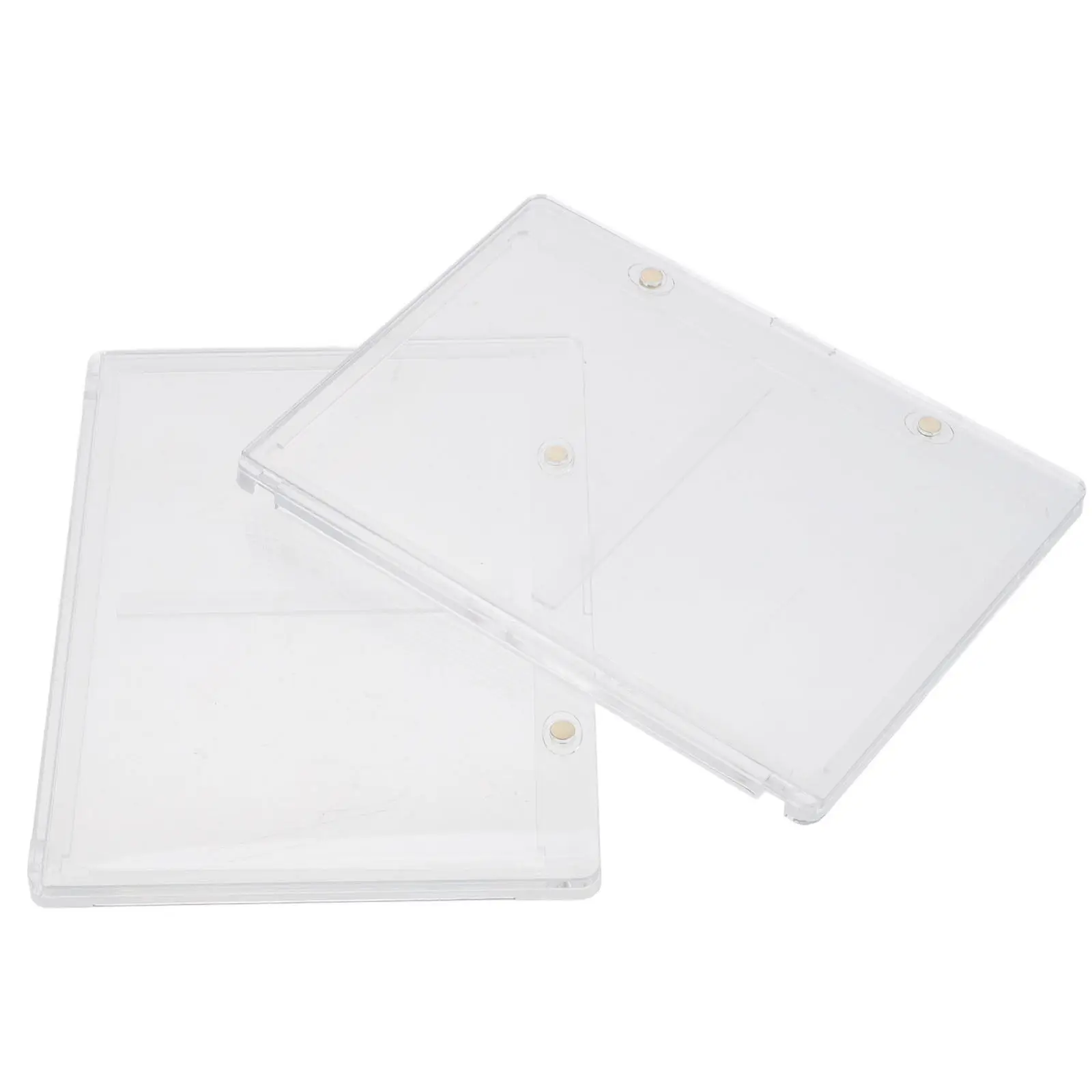 

2 шт. защитных футляра для коллекционных карт с двойным слотом, высокопрозрачные пластиковые держатели для демонстрации бейсбольных карт