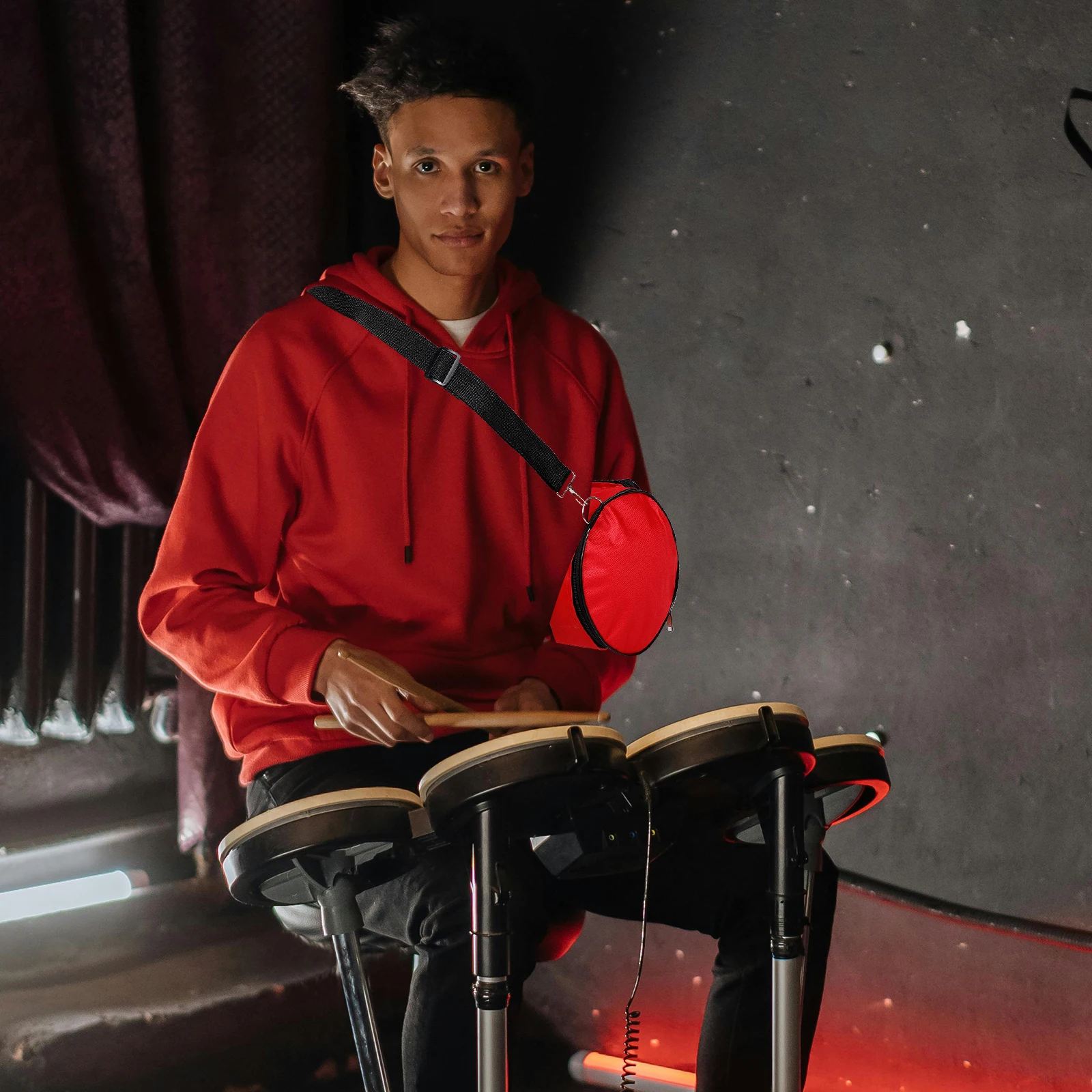 

Waist Drum Carrier Bag Camouflage Oxford Cloth Waterproof Shockproof Wear-Resistant Storage Bag Comfortable Adjustable Strap