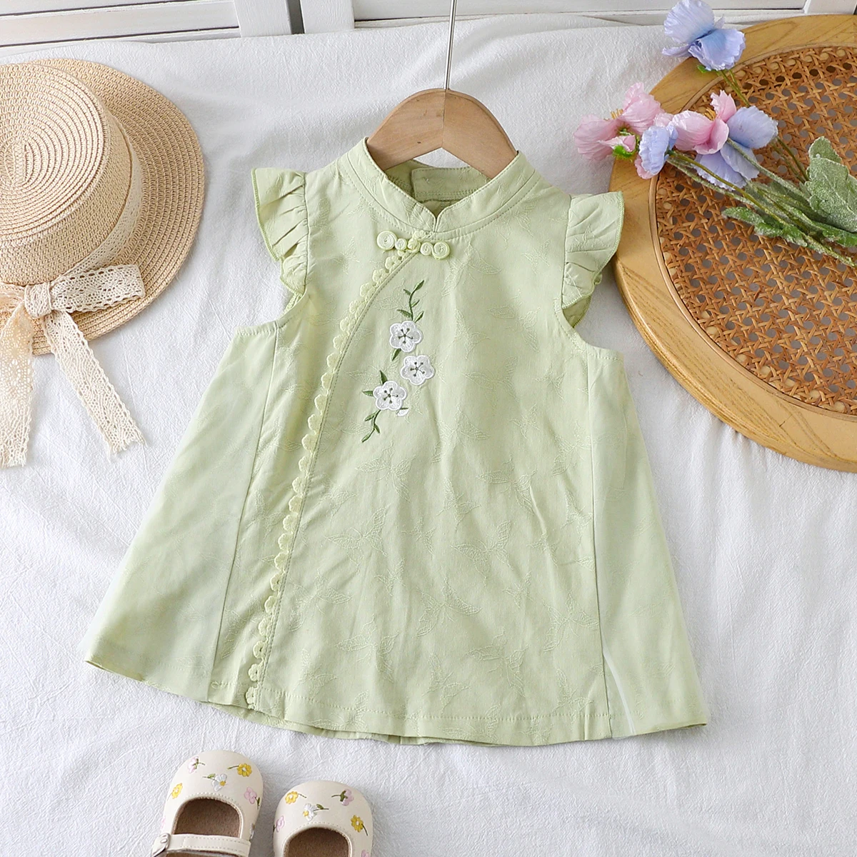 

Летнее платье принцессы в китайском стиле для девочек, традиционное платье на день рождения для малышей, детская этническая мода