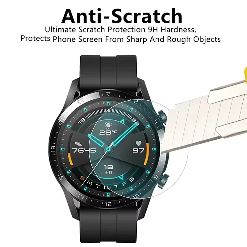 LI06T Tempered Glass For Round Smart Watch Screen Protector Diameter 46 23 33 36 41.2 45 Glass Film