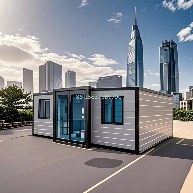 Custom Container House High Cube Expandable Tiny Home Foldable Prefab Fold Out Container House Steel Expandable Container Villa