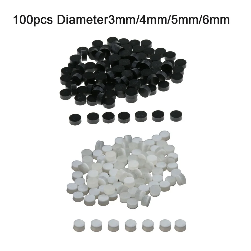 100pcs Inlay Dots Acrylic Fretboard Fingerboard Dots Inlay Markers Replacement Parts Guitar Accessories 6mm White Black