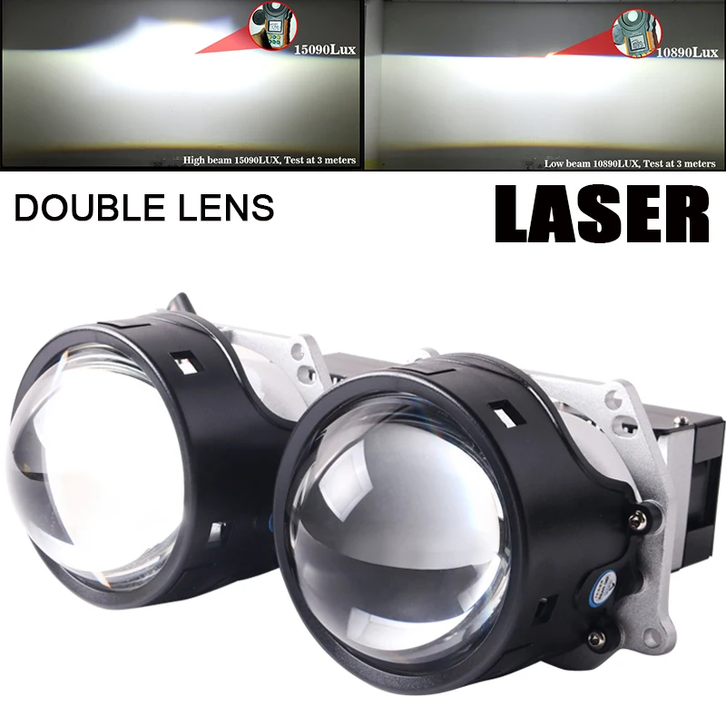 2PC L50 LED Laser Projector Bi Lens Headlight 5000K 15000Lux 70W Hella 3R G5 Auto Projector Lense Lamp LED Car Light Accessory