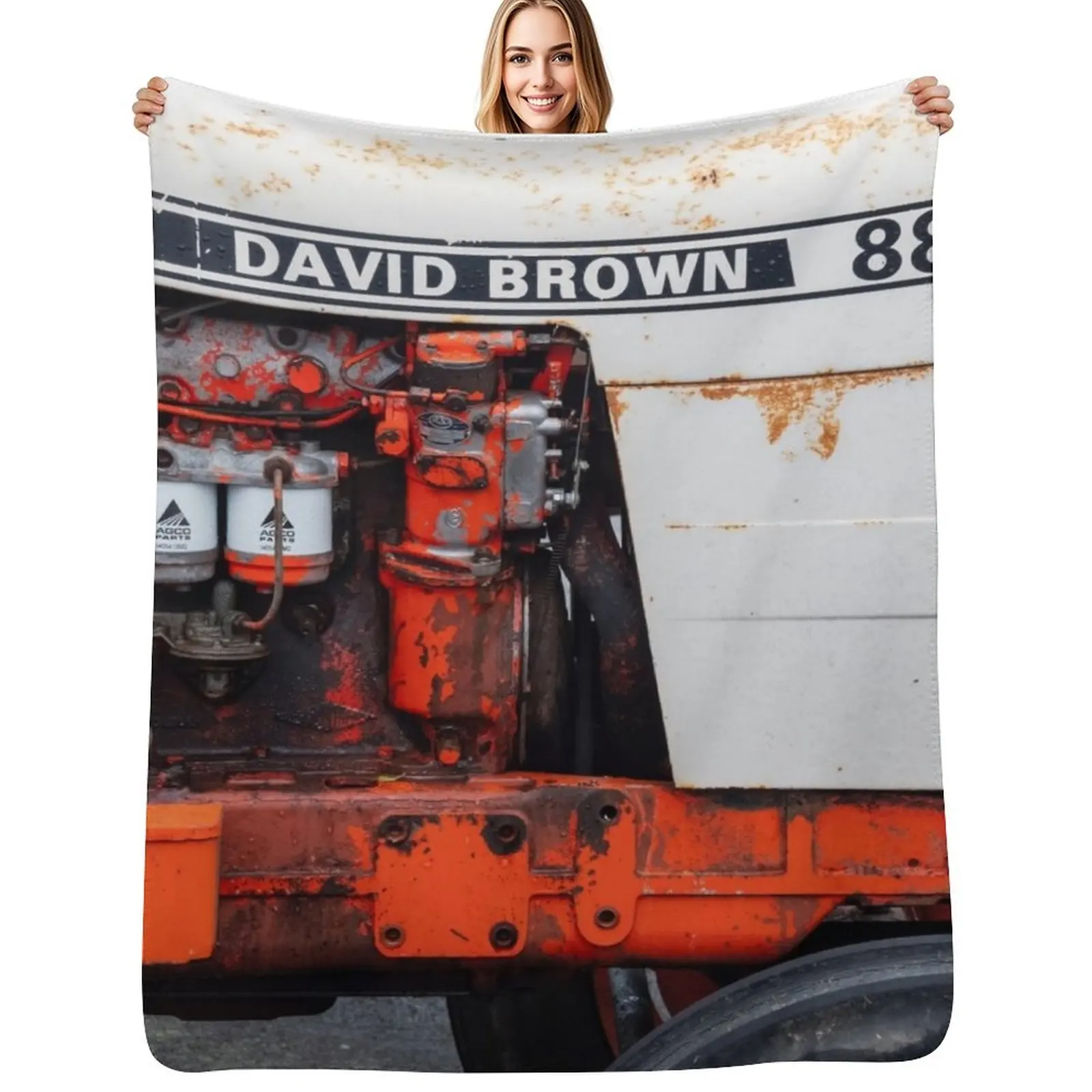 

Vintage David Brown 885 Throw Blanket Flannel Fleece Soft Warm Throw Blanket