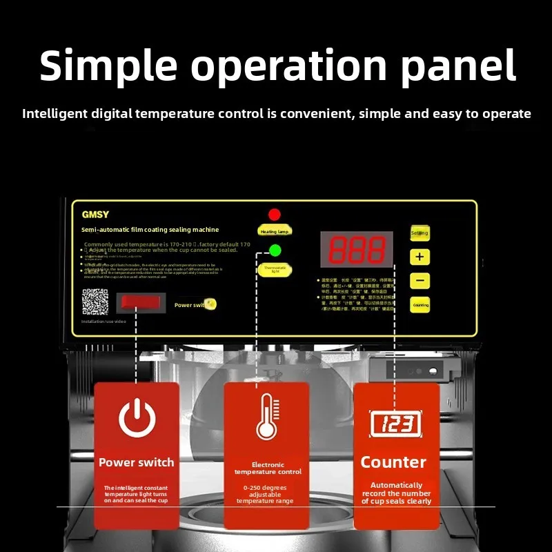 LXC sigillatrice semiautomatica negozio di tè al latte bevande macchina per sigillare tazze di latte di soia colazione negozio piccolo manuale