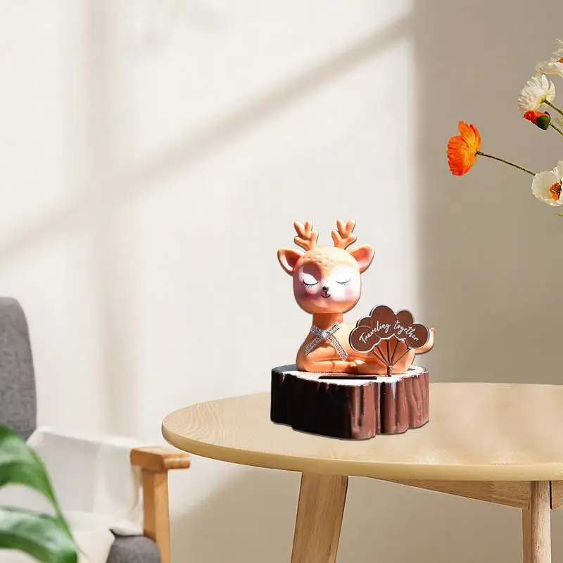 

Swinging Animated Dancer Elk Portable No Battery Required Solar Powered Dancing Animals For Car Dashboard Interior Decoration