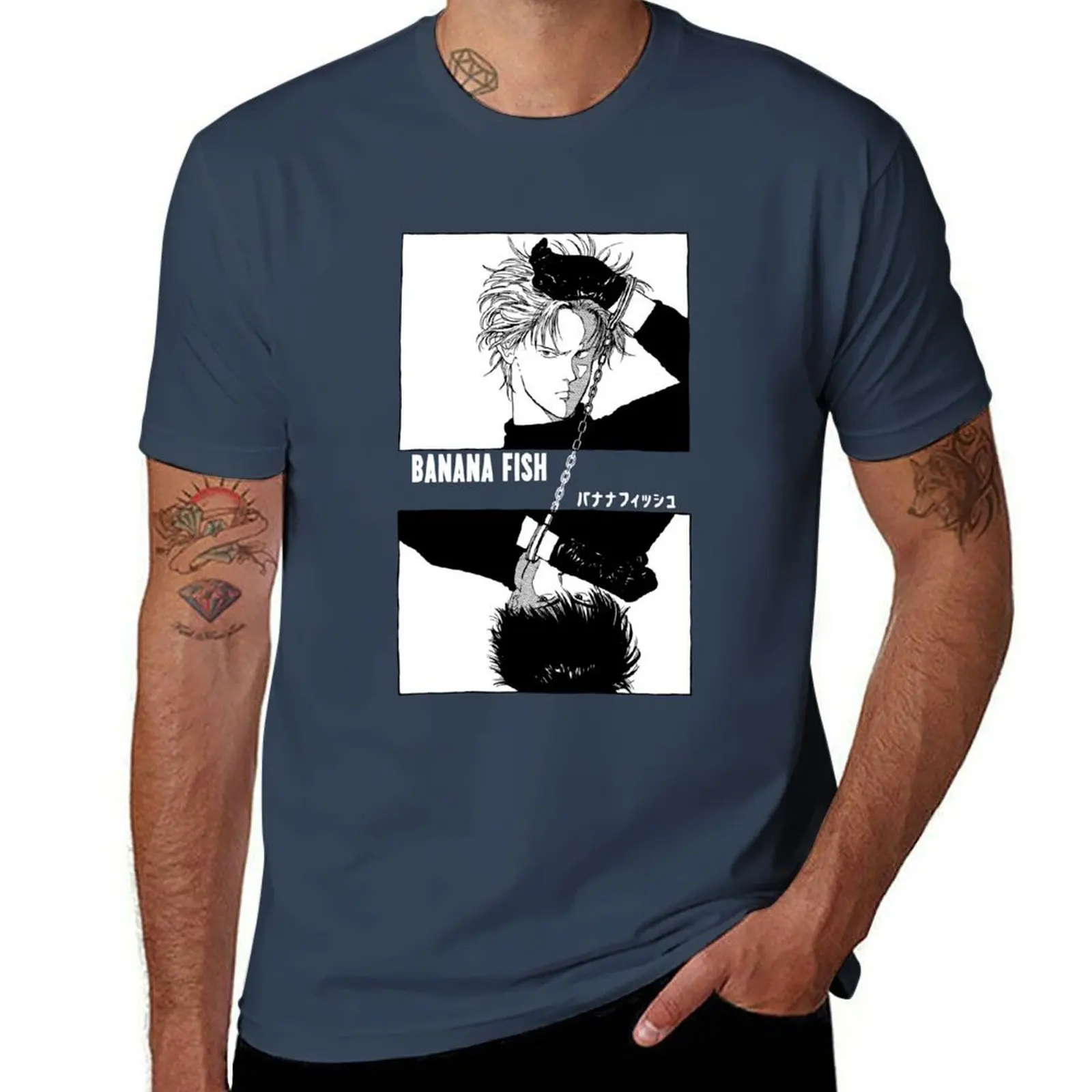 

BANANA FISH - Chains B/W T-Shirt Plus Size All Match Tee Shirt