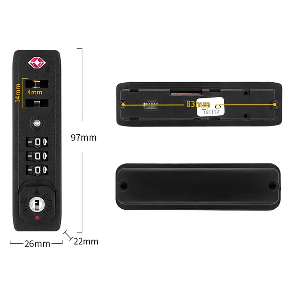 Hardware Luggage Protection Security Anti-theft Safely Code Lock TSA Customs Lock 3 Digit Combination Lock TSA007 view 6