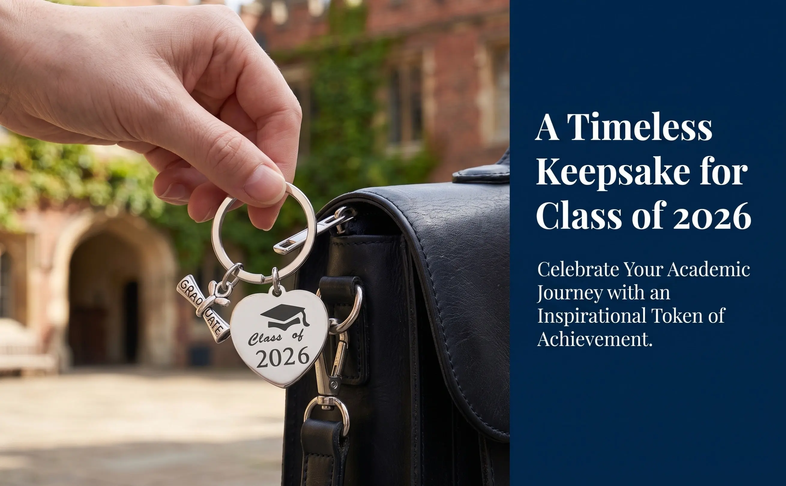 Graduation Keychain Stainless Steel Class of 2026 Inspirational Pendant Graduation Souvenir for Seniors and Graduates