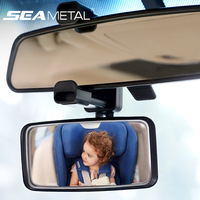 SEAMETAL Car Interior Rear View Mirror Mount Clip 360 Rotatable Adjustable Car Observing Back Seat Auxiliary Mirror Baby Monitor