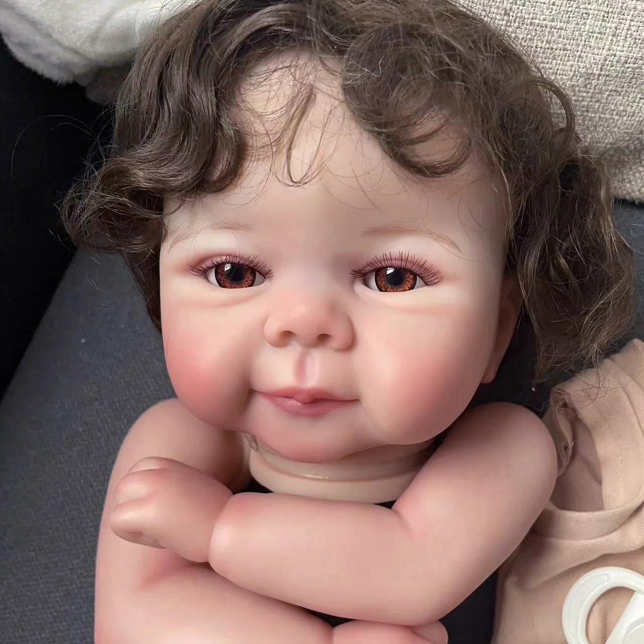 19‘’ Juliette Reborn Doll Kits Lifelike Multiple Layers Painting Doll Parts with Visible Veins Hand Root Hair