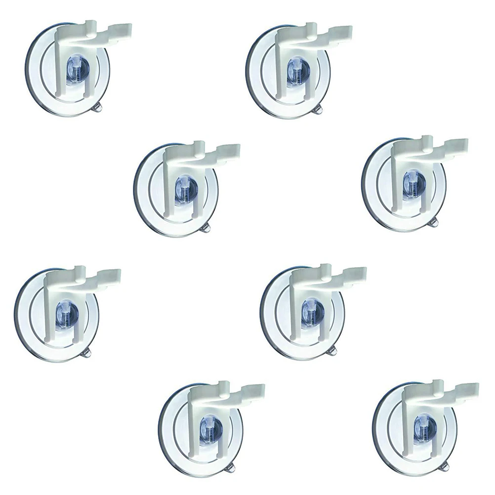 

8 Pcs Suction Cup Clip White C Holder LED Light Sucker Decorate C les Party Decoration Durable Practical Easy Use Gift