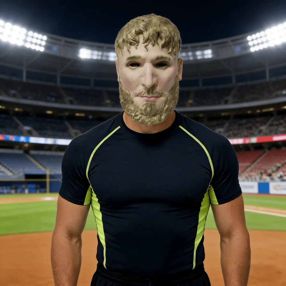 

Realistic Bearded Man Latex Full Head Mask for Adults, Halloween Cosplay Costume Prop for Carnival & Masquerade Parties