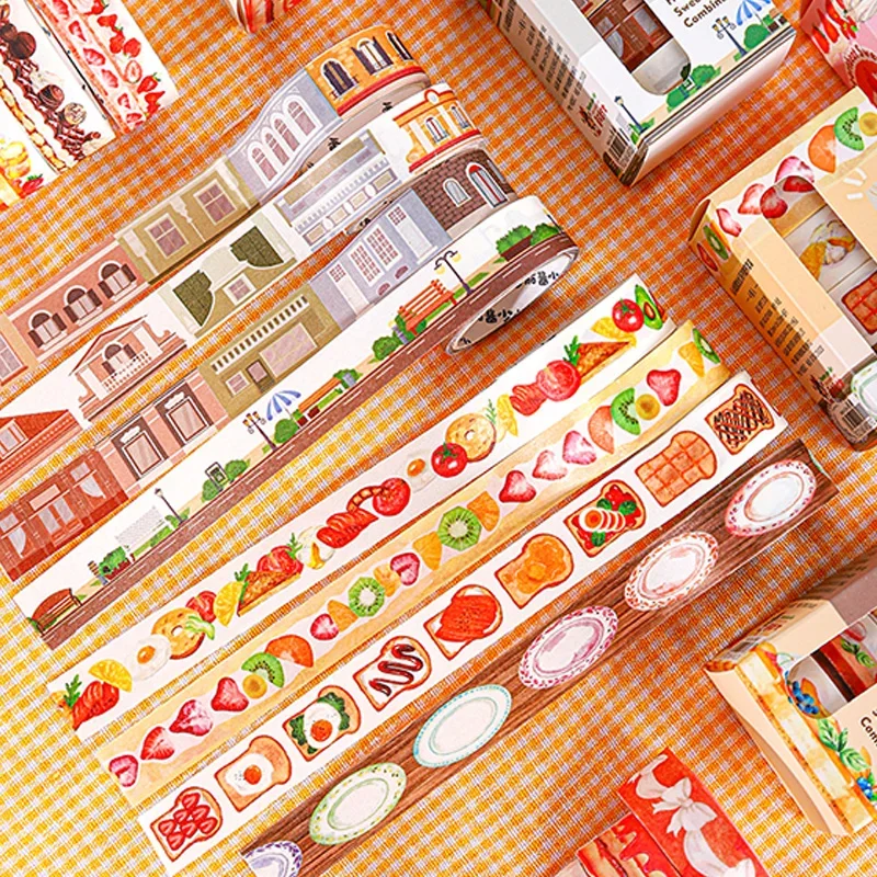 Mr Paper, 1 style 16 rolls/bag ‘Heartwarming Sweet Combination’ series tape set washi tape kawaii  colourful tape