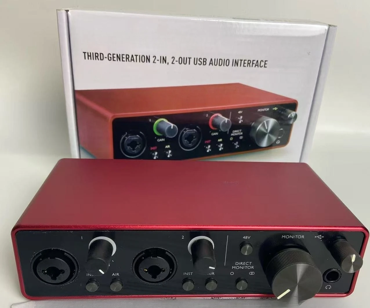 2I2 USB External Sound Card Professional Audio Device For Live Streaming Karaoke Dubbing And Computer Voice Recording Work