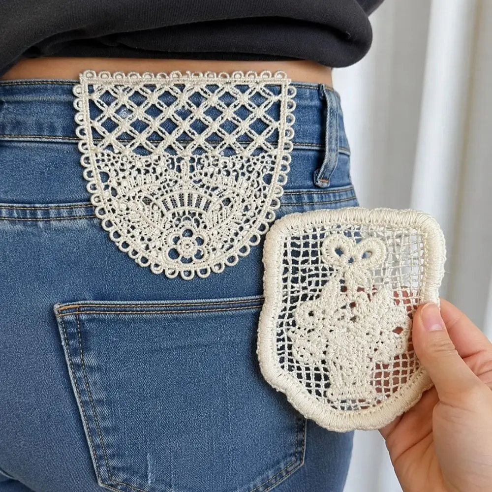 4Pcs New Cotton Jeans Waist Expander Maternity Adjustment Waist Band Hollow Lacework Waist Expanders DIY Apparel Sewing Tool