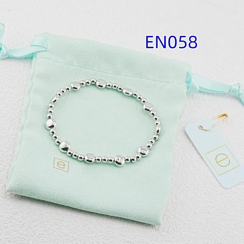 

VKVVA Fashion Jewelry Sliver-plated Flat Round Bead Mixed Bracelet for Women Birthday Gifts, Unique Gift