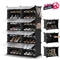 Boîte de rangement pour chaussures épaisses, organisateur de chaussures combiné bricolage, armoire mobile pour baskets, MELCase pour chambre à coucher, meubles T1, 14 grilles