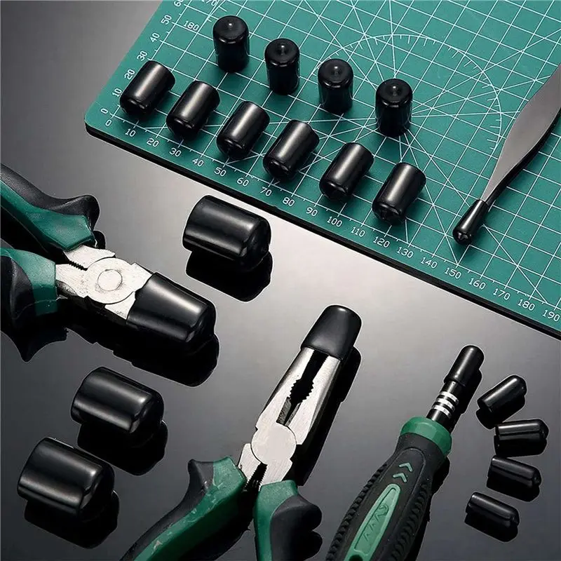 320 Pieces Rubber End Caps Flexible Bolt Covers Screw Caps Thread Protectors In 4 Sizes 1/4 To 3/4 Inch (Black)-AT36