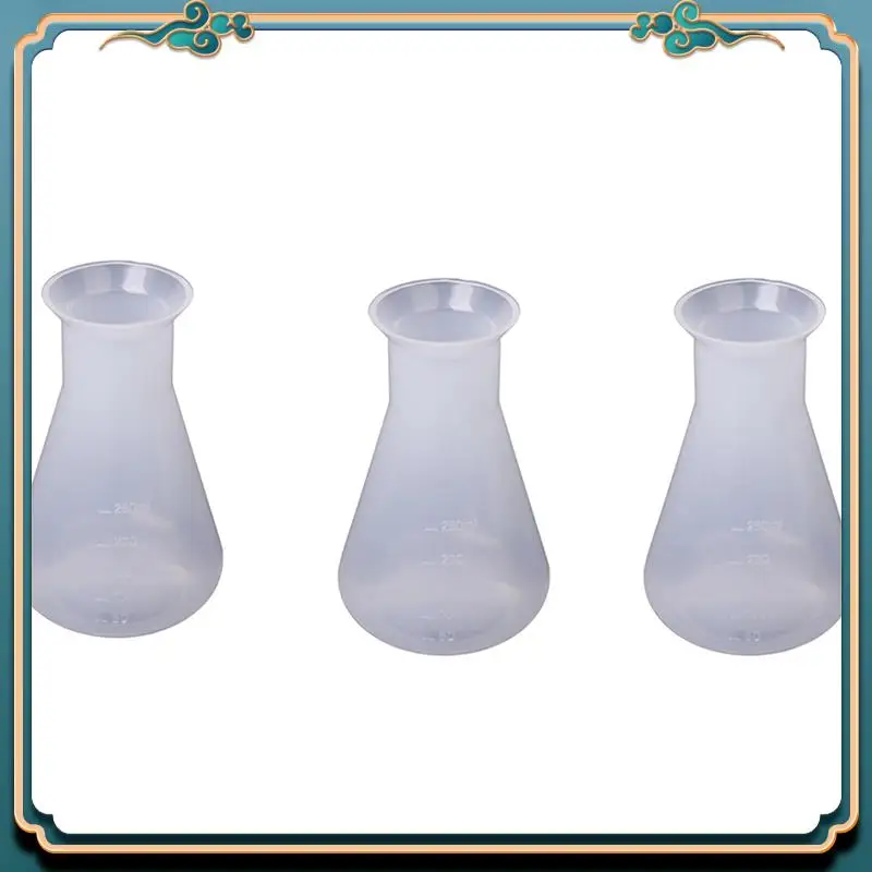 ABJG-3X プラスチック透明実験室化学三角フラスココンテナボトル - 250 ml