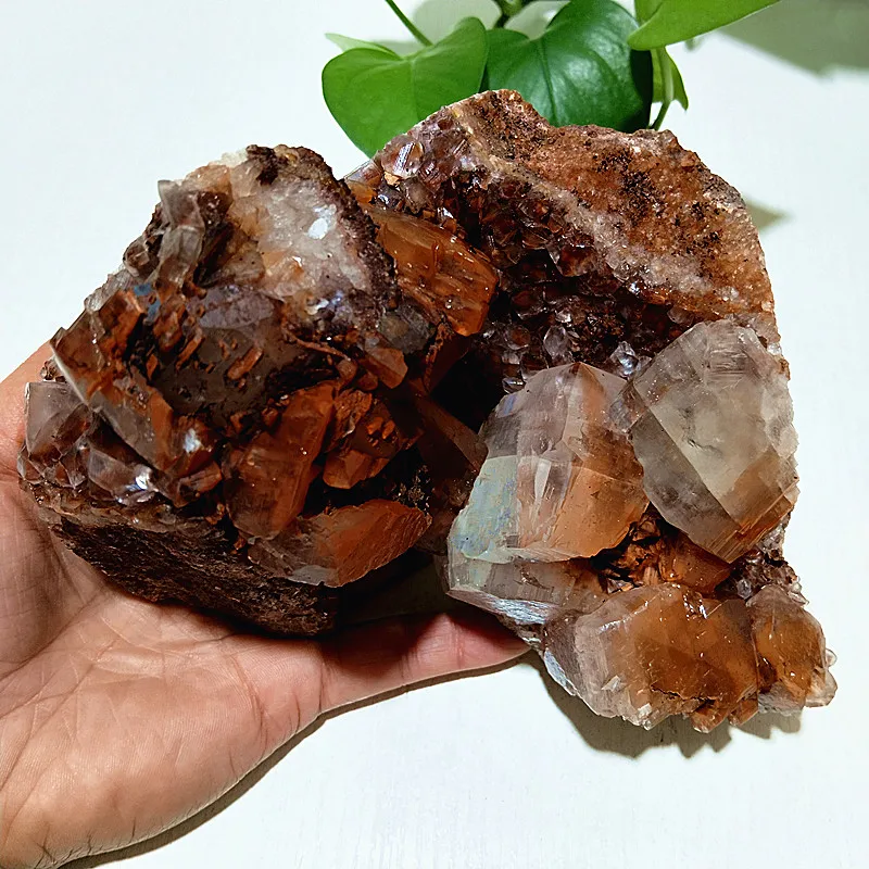 Natural Stones Red Crystal Cluster Symbiosis Mine Meditation Energy Crystal Feng Shui Room Ornament