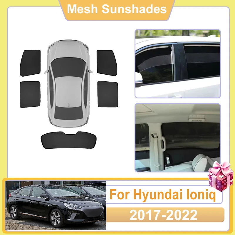 

For Hyundai Ioniq Accessories AE 2017-2022 Car Sun Shade Mesh Shade Window Cover Sun Anti UV Visors Heat Insulating light Shield