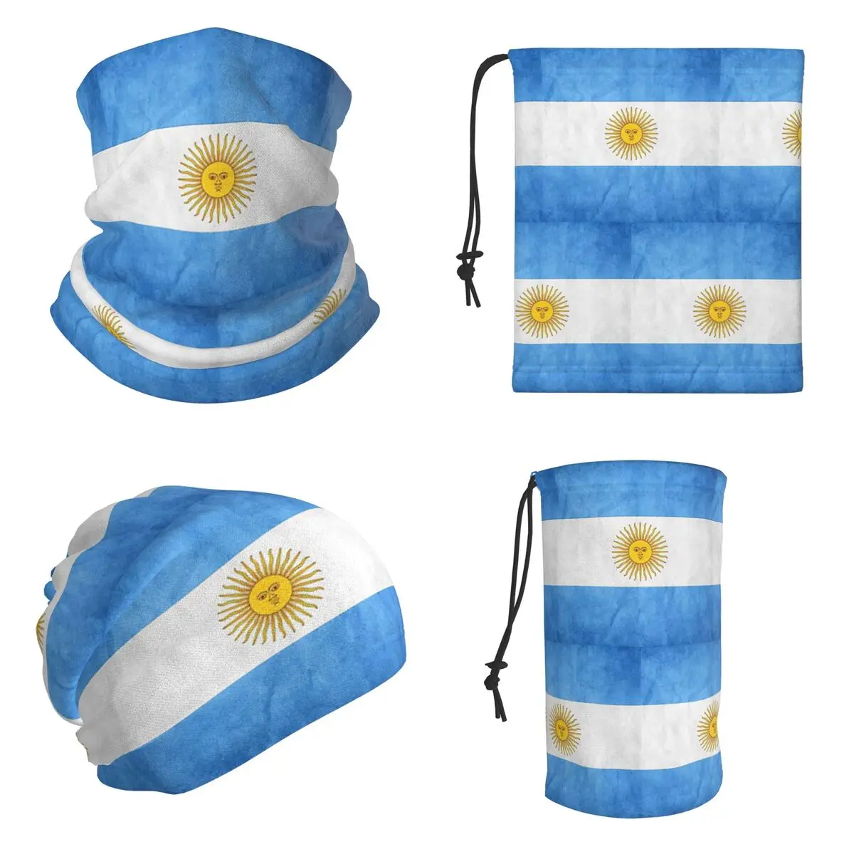 Argentina Argentinian Flag National Flag Of Argentina Bandana Neck Gaiter Printed Mask Scarf Hiking Fishing Headwear Men Women