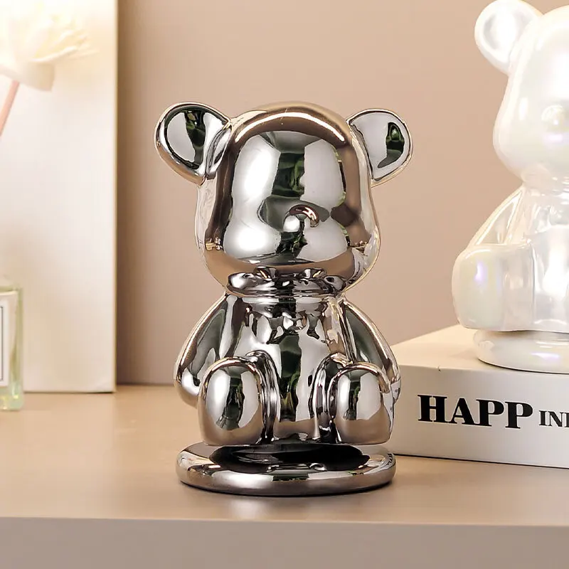 Luxury bear Toothpick box household supplieslovely ceramic toothpick box creative cotton toothpick toothpick floss boxdecoration