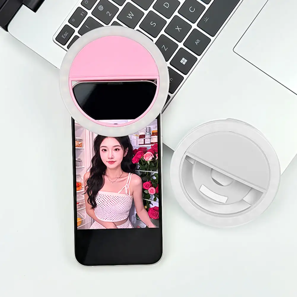 Neue Handheld Ring LED Wiederaufladbare Füllen Licht Handy Live Broadcast Fotografie Desktop Selfie Licht mit Ladekabel