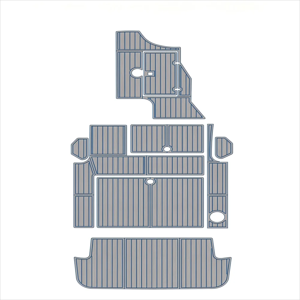 

Самоклеящийся коврик для палубы и кокпита лодки Rio 800 (1998 г.) из EVA-материала под тик, в стиле Seadek MarineMat Gatorstep