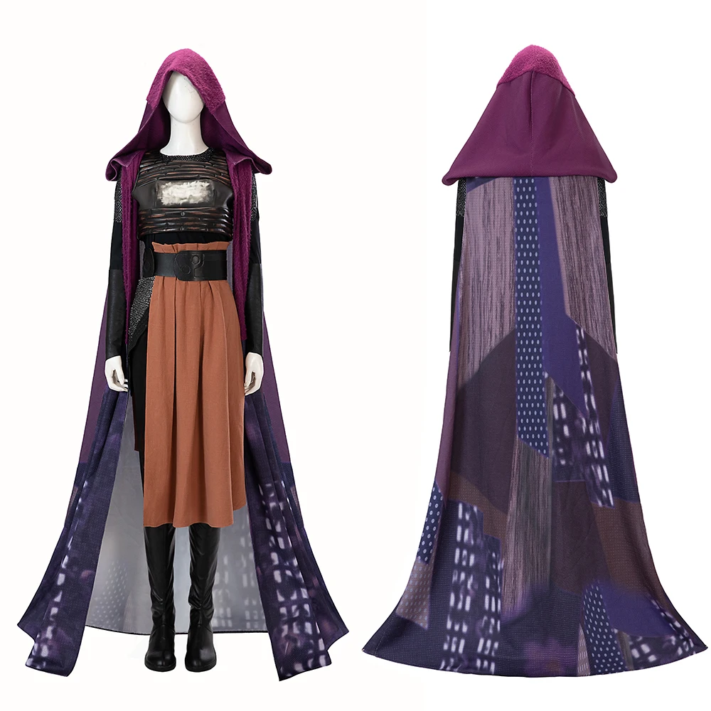 

The Acolyte Mae Cosplay Costume Adult Women Dress Cloak Robe Outfits Mae Battle Suit Halloween Carnival Party Roleplay Costume